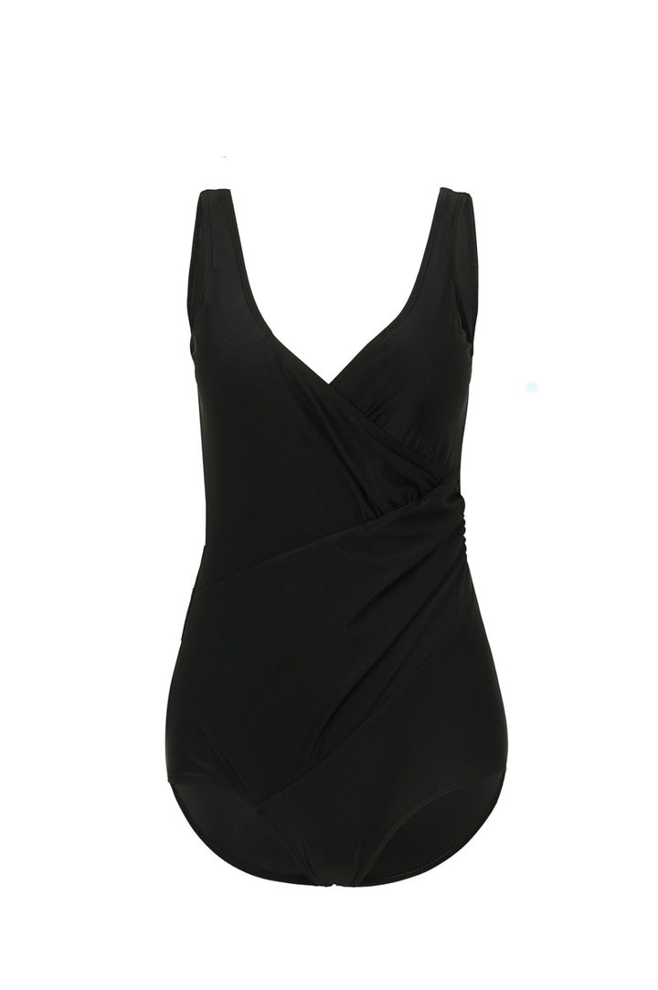 Ladies Elegant Wrap Swimsuit with Shaping Inserts Mune Fashion