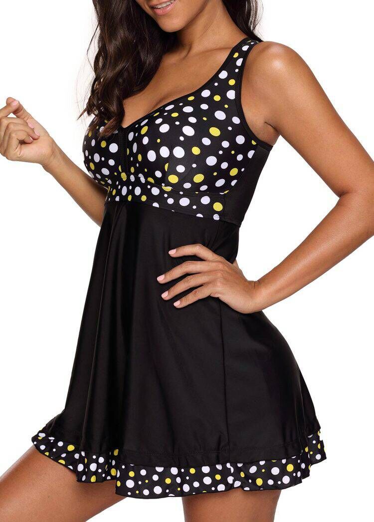 Ladies tankini with elegant ruffles and integrated shorts Mune Fashion