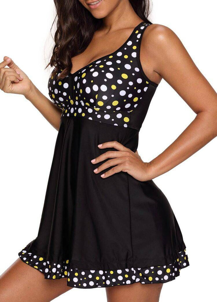 Ladies tankini with elegant ruffles and integrated shorts Mune Fashion