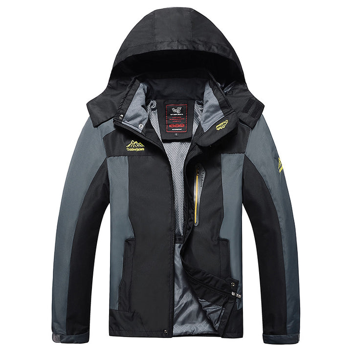 Men's three-layer softshell outdoor jacket with removable hood and welded seams Mune Fashion
