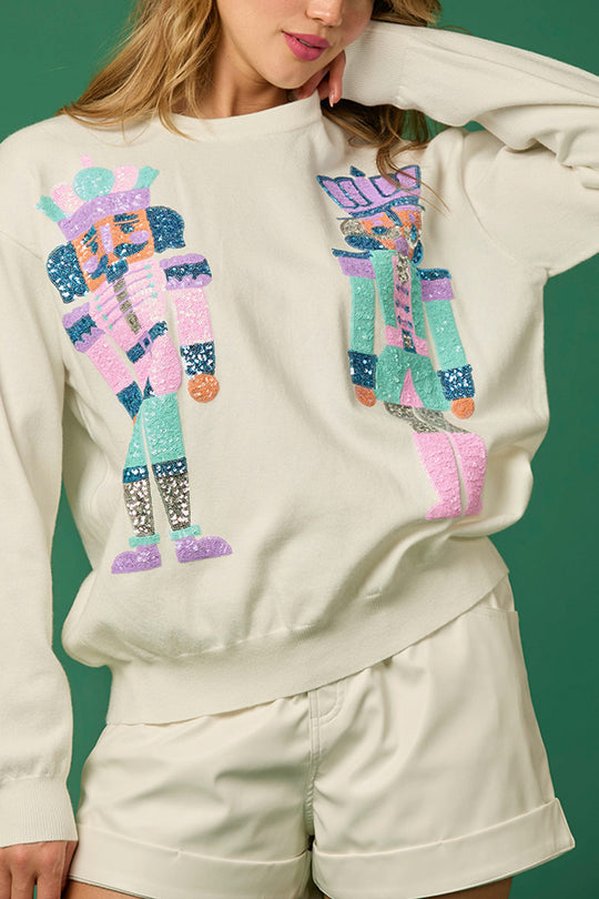 Mune | Christmas Soldier Sequin Fashion Casual Sweatshirt