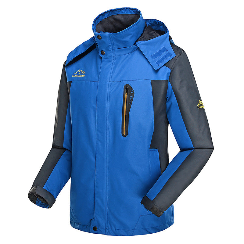 Men's three-layer softshell outdoor jacket with removable hood and welded seams Mune Fashion