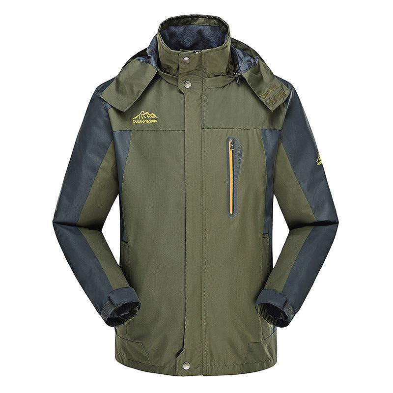 Men's three-layer softshell outdoor jacket with removable hood and welded seams Mune Fashion