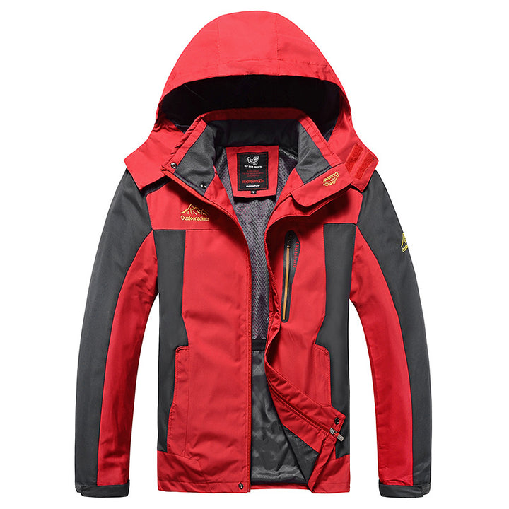 Men's three-layer softshell outdoor jacket with removable hood and welded seams Mune Fashion