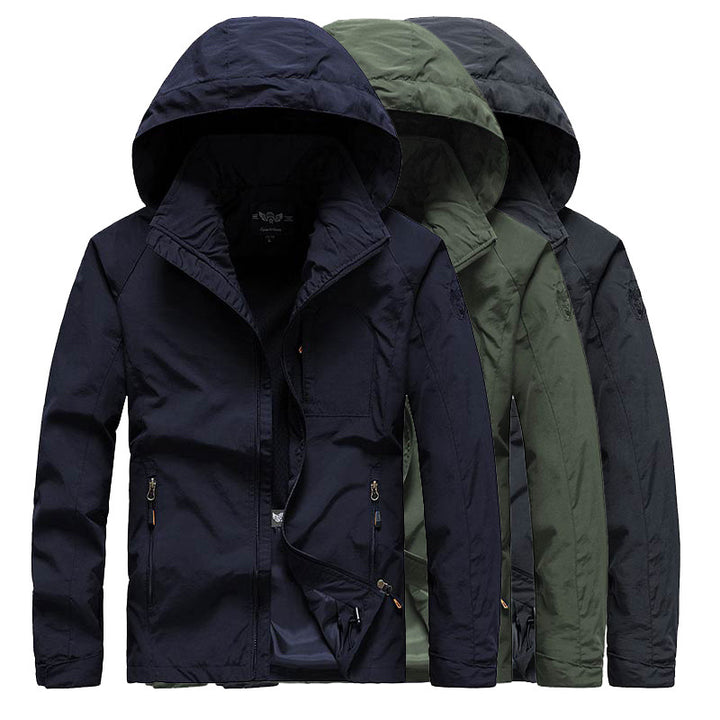 Men's hooded softshell jacket with mesh lining and multifunctional zip pockets Mune Fashion