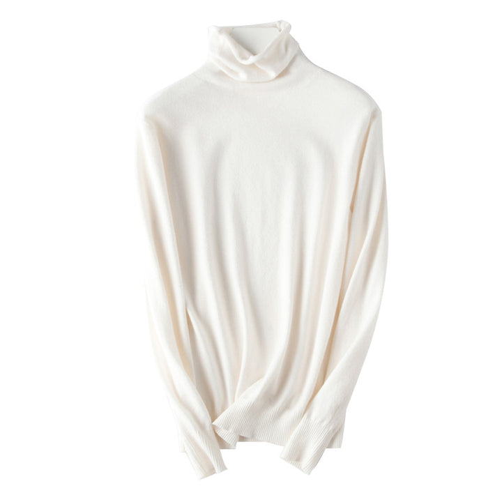 Women lightweight fine-knit roll-neck sweater with slim fit Mune Fashion