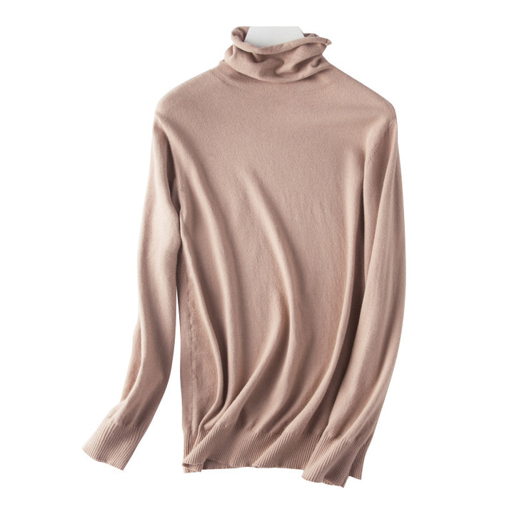 Women lightweight fine-knit roll-neck sweater with slim fit Mune Fashion