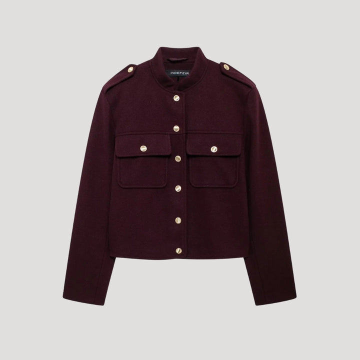 Mune | Structured Wool Blend Button Jacket