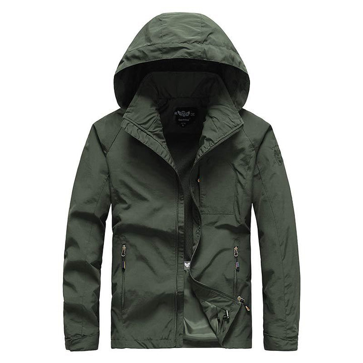 Men's hooded softshell jacket with mesh lining and multifunctional zip pockets Mune Fashion