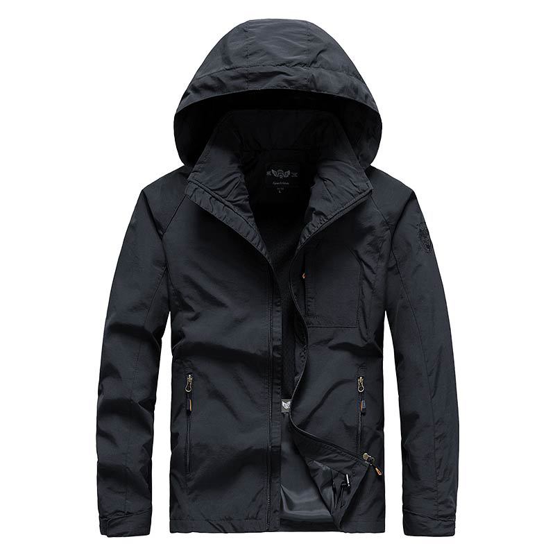 Men's hooded softshell jacket with mesh lining and multifunctional zip pockets Mune Fashion