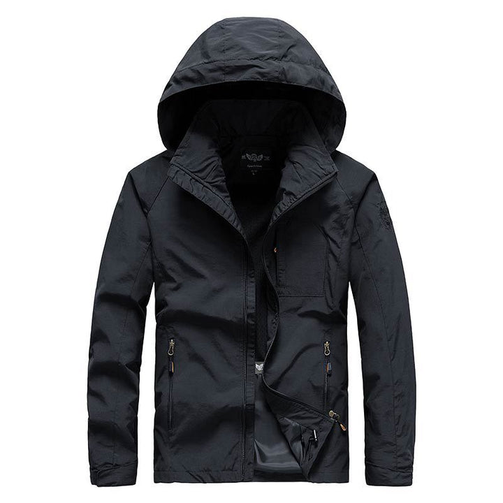 Men's hooded softshell jacket with mesh lining and multifunctional zip pockets Mune Fashion