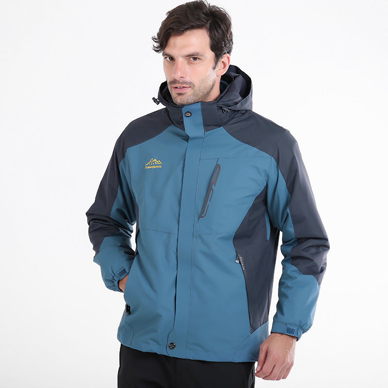 Men's Waterproof and Breathable Outdoor Softshell Jacket with Hood Mune Fashion