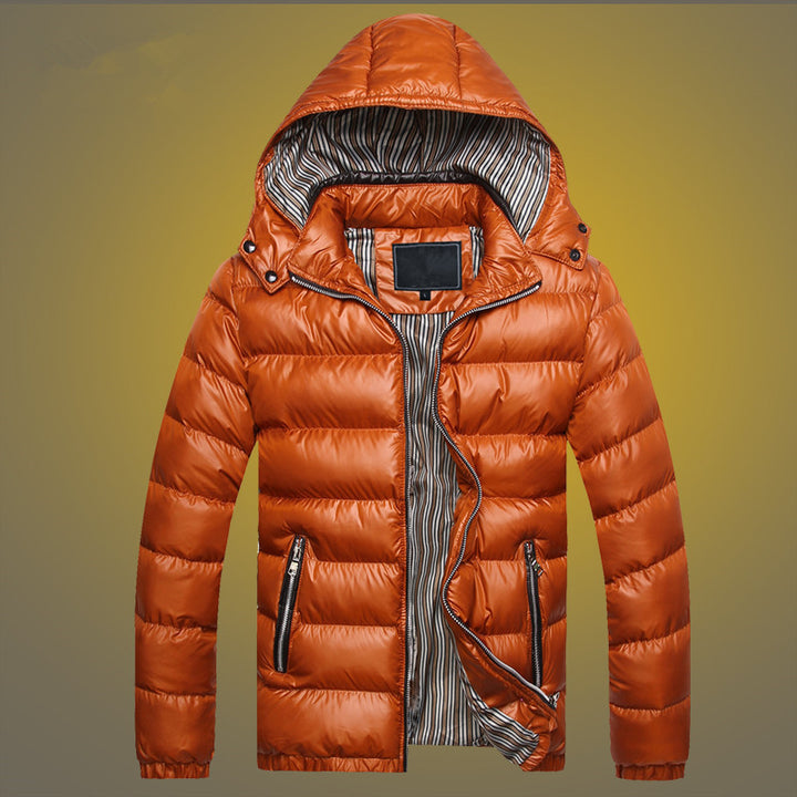 Men's Padded Quilted Expedition Jacket with Fur-Lined Hood and Front Mix Pockets Mune Fashion
