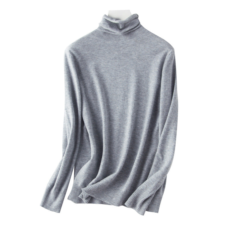 Women lightweight fine-knit roll-neck sweater with slim fit Mune Fashion