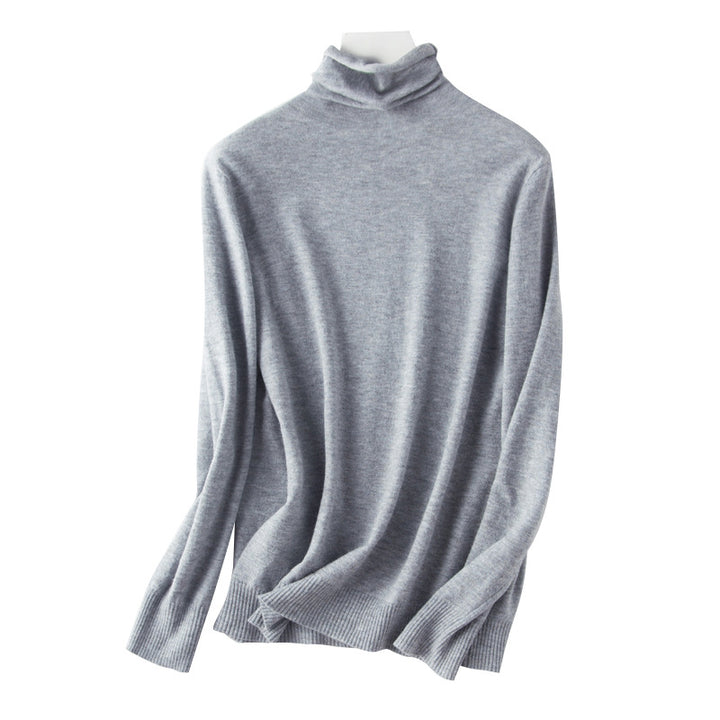 Women lightweight fine-knit roll-neck sweater with slim fit Mune Fashion