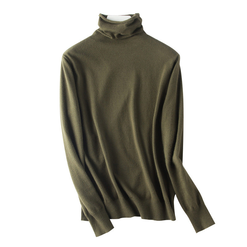 Women lightweight fine-knit roll-neck sweater with slim fit Mune Fashion