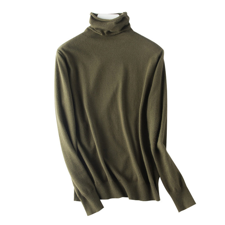 Women lightweight fine-knit roll-neck sweater with slim fit Mune Fashion