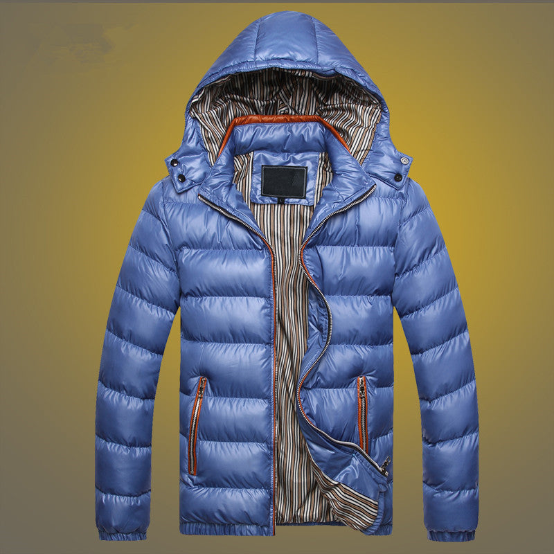 Men's Padded Quilted Expedition Jacket with Fur-Lined Hood and Front Mix Pockets Mune Fashion