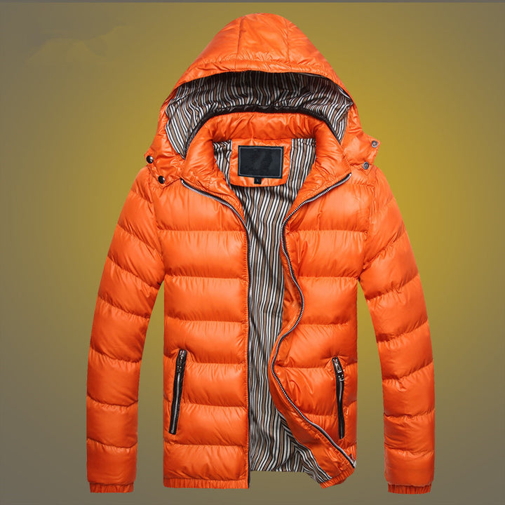 Men's Padded Quilted Expedition Jacket with Fur-Lined Hood and Front Mix Pockets Mune Fashion