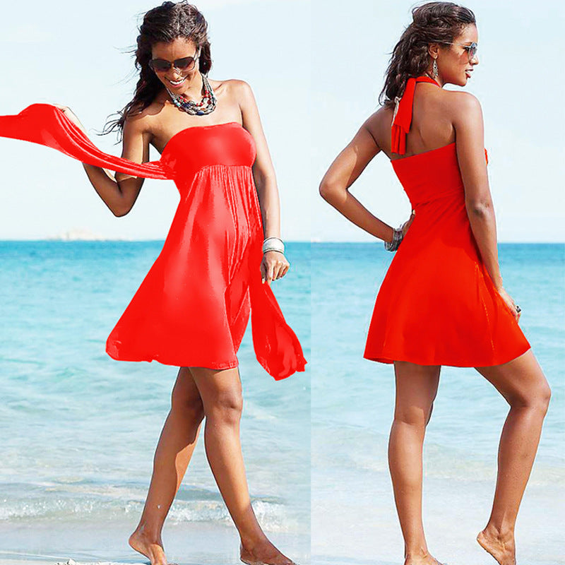 Women's Beach Dress with Variable Wearing Option Mune Fashion