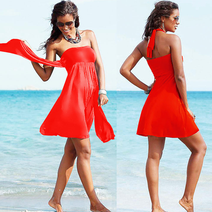 Women's Beach Dress with Variable Wearing Option Mune Fashion