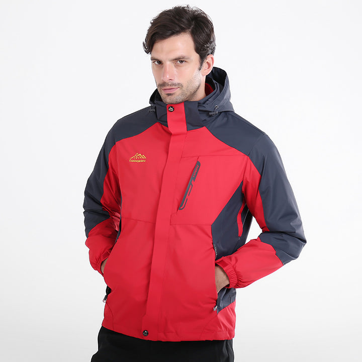 Men's Waterproof and Breathable Outdoor Softshell Jacket with Hood Mune Fashion