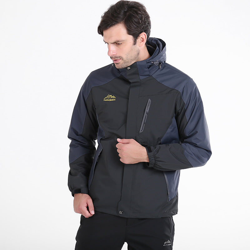 Men's Waterproof and Breathable Outdoor Softshell Jacket with Hood Mune Fashion