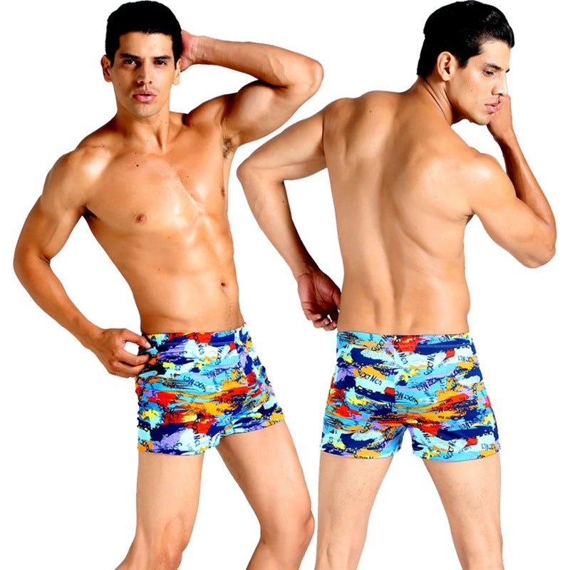 Men's Swim Shorts with Colorful Mosaic Design Mune Fashion