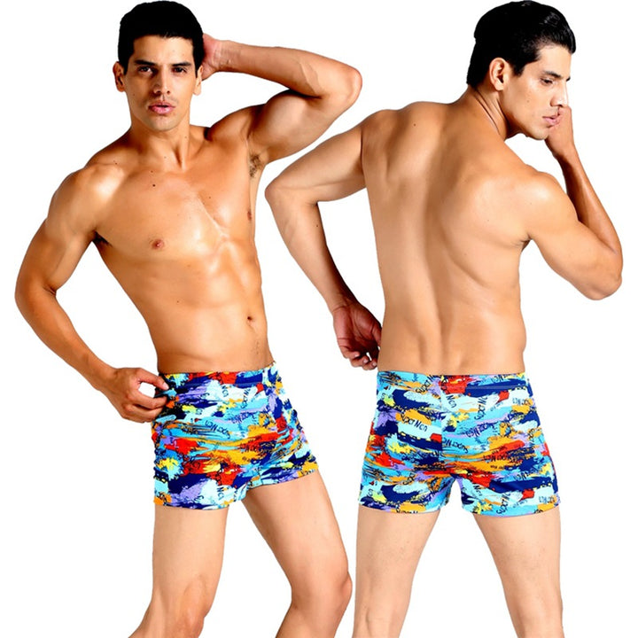 Men's Swim Shorts with Colorful Mosaic Design Mune Fashion