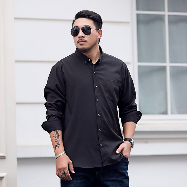 Men's Loose Fitting Button-Down Shirt with Chest Pocket Mune Fashion