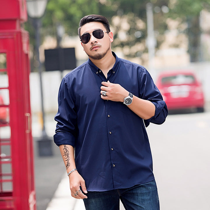 Men's Loose Fitting Button-Down Shirt with Chest Pocket Mune Fashion
