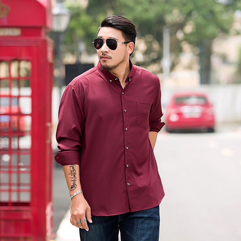 Men's Loose Fitting Button-Down Shirt with Chest Pocket Mune Fashion
