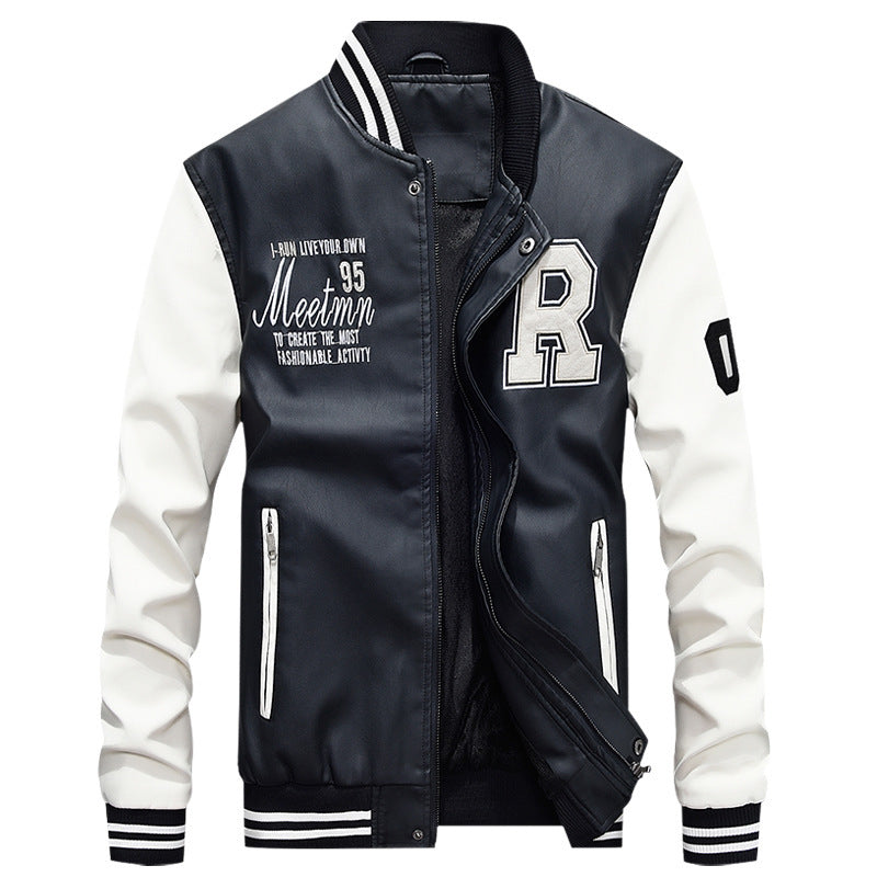 Men's Stylish Bomber Jacket with Minimalist Graphics Mune Fashion
