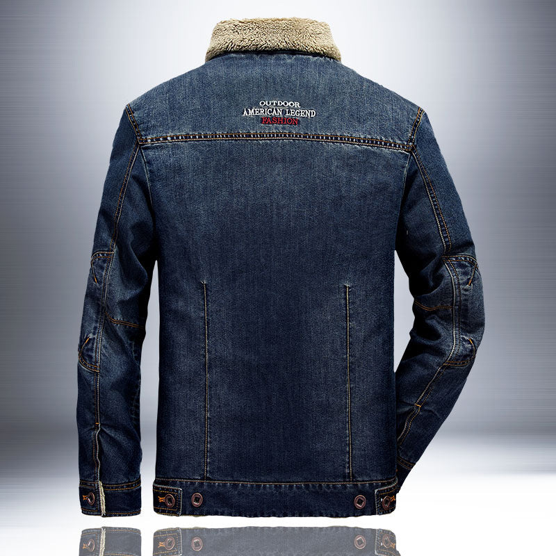 Men's Warm Padded Denim Jacket Mune Fashion
