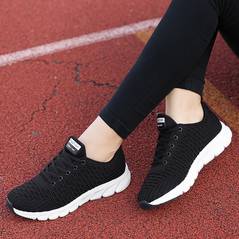 Women's lightweight breathable knitted sneakers with cushioned comfort footbed Mune Fashion