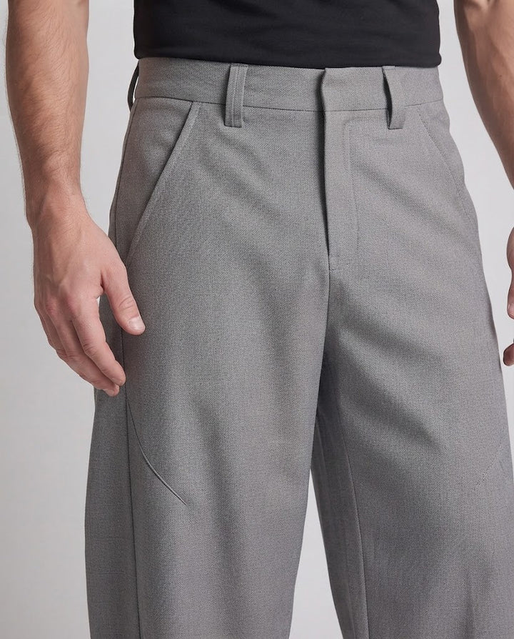 Men's Wide Leg Palazzo Pants with Smooth Finish and Straight Waist Mune Fashion