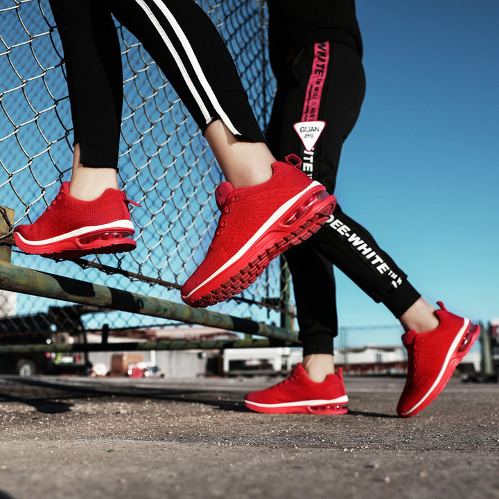 Women's breathable knitted casual sneakers with integrated air cushioning midsole and flexible outsole Mune Fashion
