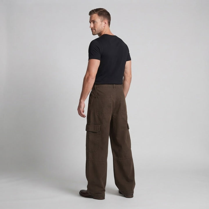 Men's Relaxed Workwear Pants made of durable canvas with knee panels and multiple pockets Mune Fashion