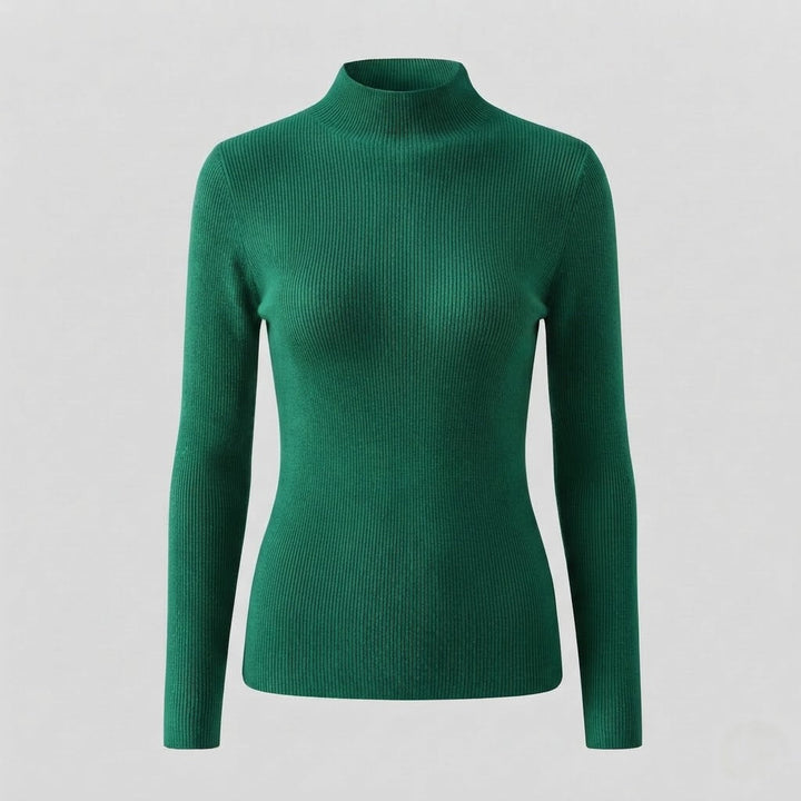 Ladies Elegant Slim-Fit Turtleneck Sweater made of soft Angora blend with fine rib structure Mune Fashion