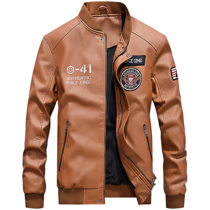 Men's Leather Jacket Mune Fashion