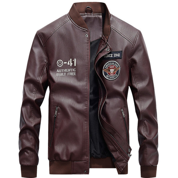 Men's Leather Jacket Mune Fashion