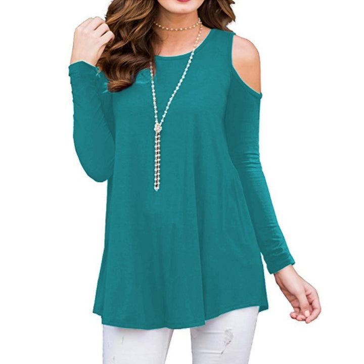 Women’s Long Sleeve Tunic with Cut-Out Shoulders made of Jersey Mune Fashion