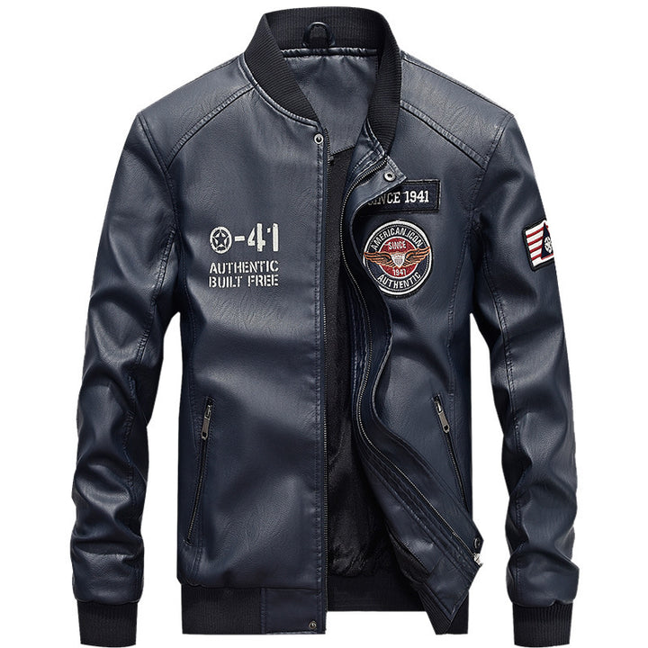 Men's Leather Jacket Mune Fashion