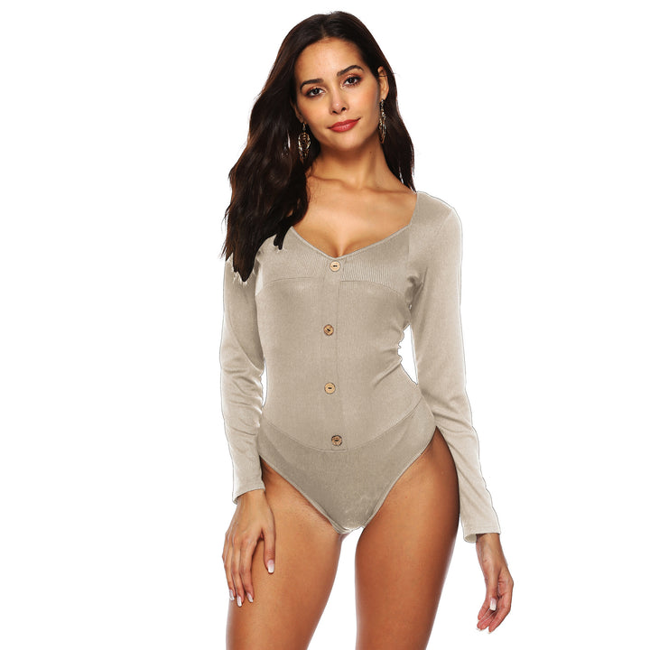 Ladies Bodycon Long Sleeve Bodysuit Mune Fashion