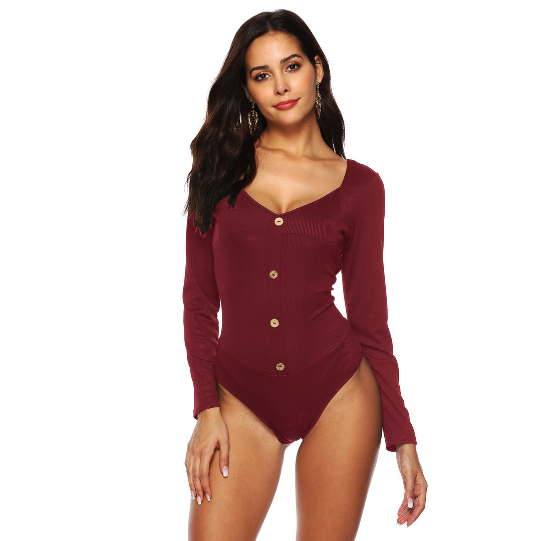 Ladies Bodycon Long Sleeve Bodysuit Mune Fashion