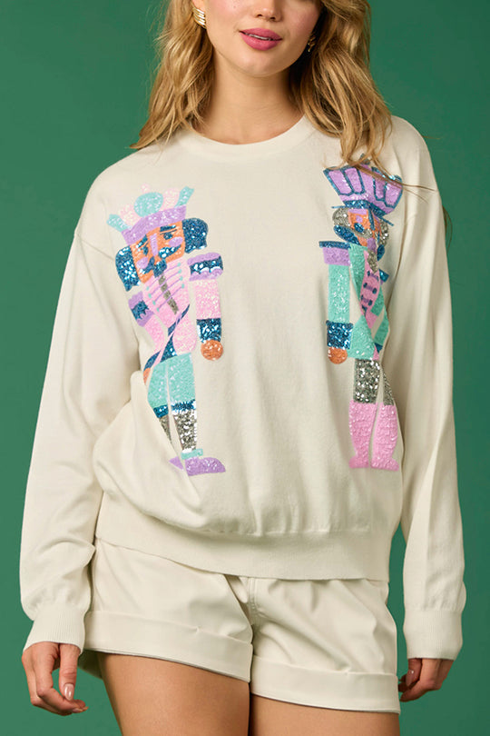 Mune | Christmas Soldier Sequin Fashion Casual Sweatshirt