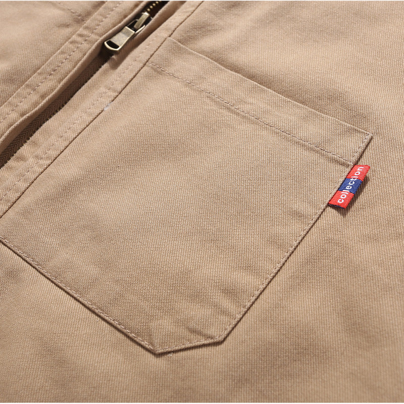 Men's Robust Padded Canvas Work Vest with Diamond-Quilted Lining and Chest Pockets Mune Fashion