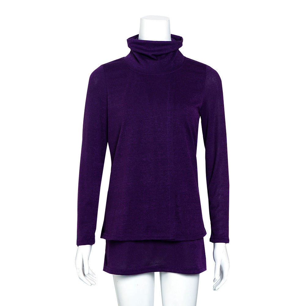 Women Longer Turtleneck Layering Tunic made of soft Jersey Mune Fashion