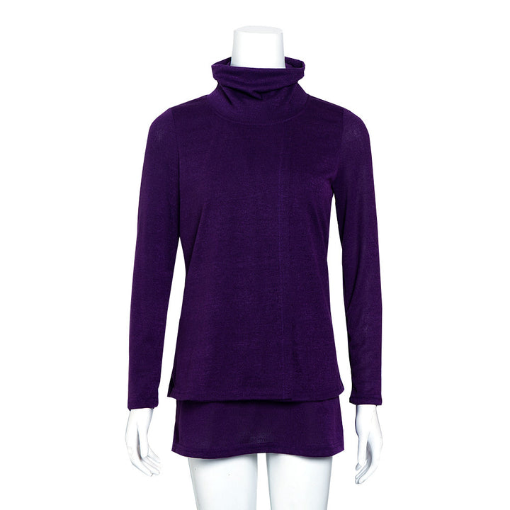 Women Longer Turtleneck Layering Tunic made of soft Jersey Mune Fashion