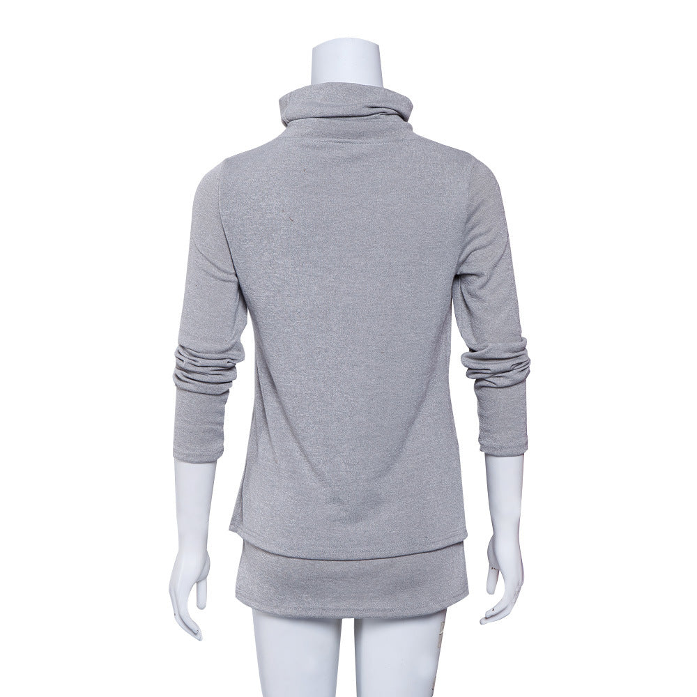 Women Longer Turtleneck Layering Tunic made of soft Jersey Mune Fashion
